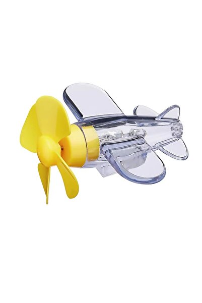 gaman Rüzgar Enerjili Yapışkanlı Led Işıklı Oyuncak Uçak - Sevimli Pervaneli Mini Uçak