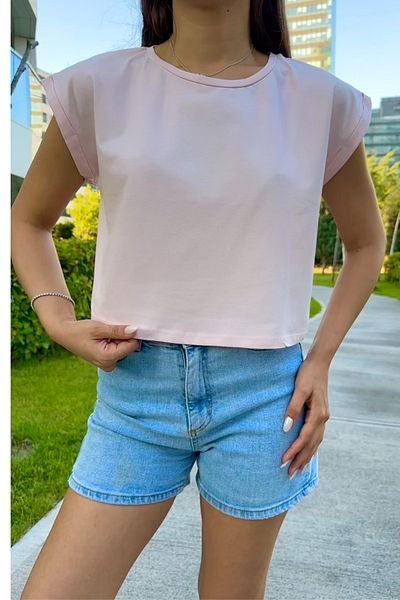 BİKELİFE Γυναικείο T-Shirt με λαιμόκοψη με βάτα