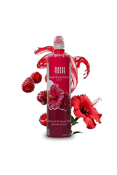 4RR Hibiskus ve Ahududu Aromalı Tropikal İçecek & Kokteyl Şurubu 750 ml