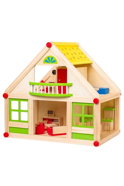 ideal STORE Wooden Dollhouse with ideal furnitureSTORE GIRL RESIDENCE, Dimensions 38 x 40 x 26 cm, Acc