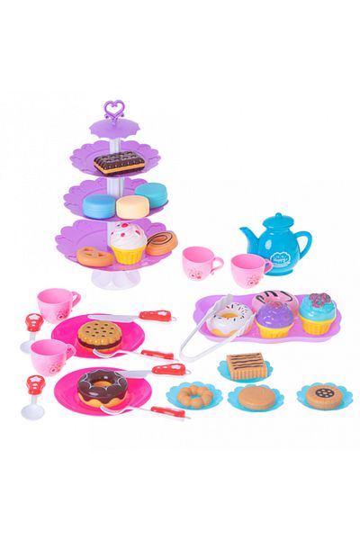 OEM Tea set with children's accessories Luka, 46 pieces, multicolor, 17x27cm