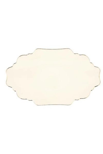 Porland Tide Gold Gilded Boat Plate 32cm 04alm007269