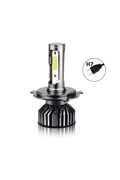 divendi-ro Set of 2 COB H7 car LED bulbs, 100W, with fan, 6000K, 12000LM, IP65 protection
