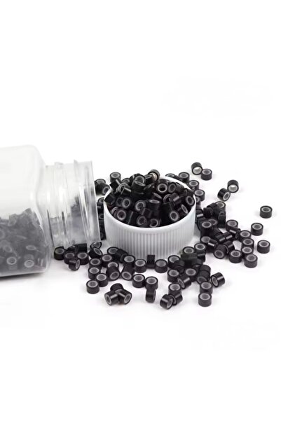 MutluBiDünya 500 Adet Kutulu Silikonlu Saç Kaynak Boncuğu Tinsel Boncuğu