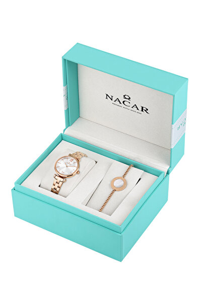 Nacar Rose Gold Women's Watch Nc34-3921125-Rsm-Set