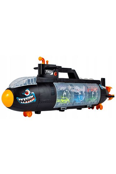 ideal STORE SUBMARIN Multifunctional The Black Shark idealSTORE, Dimensiuni 50 x 10 x 18 cm, Include 5 masinute