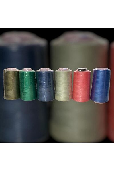 BİGÜMEX Colored Sewing Thread with Fishing Rod 6 Pcs (No11)