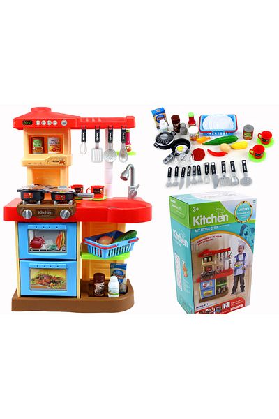 IDL Little Chef MULTIFUNCTIONAL kitchen, 72 cm high, Equipped with symbolic accessories, Oven for