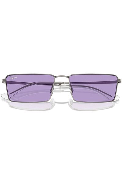 Ray-Ban Ray‑Ban Emy RB3741 004/1A – Ochelari unisex, Gunmetal, Lentile Violet Bio‑Polyamide, Mărime 56