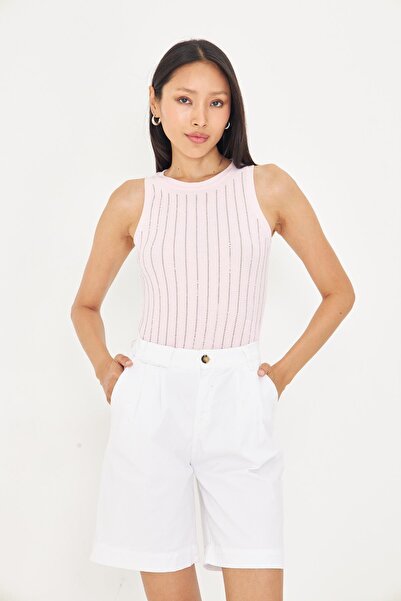 TIFFANY&TOMATO Sıra Taşlı Basic Atlet