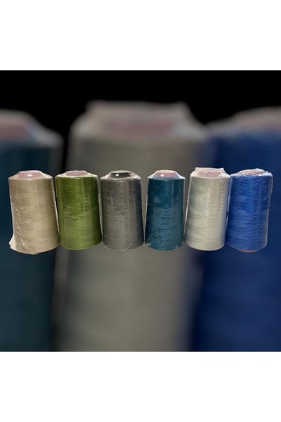 BİGÜMEX Colored Sewing Thread with Fishing Rod 6 Pcs (No16)