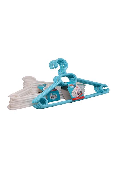 Flora 6-Piece Large Classic Durable and Sturdy Cloth Hanger Set