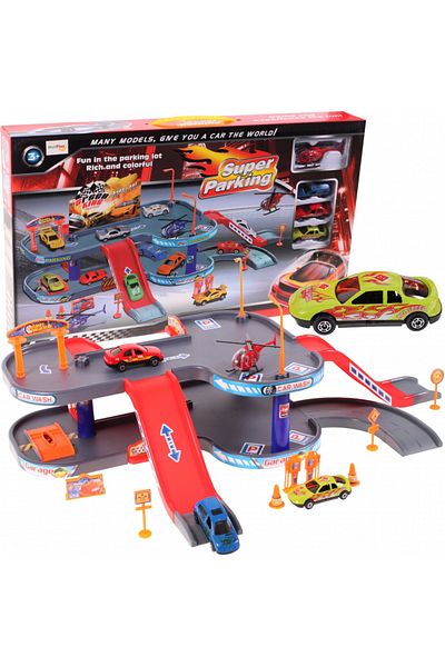 MalPlay 2-level parking + helicopter and cars, Malplay 102524