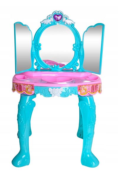ideal STORE idealStore Beauty Desk Makeup Table With Chair, Accessories Included, Magic Wand, Lighting Effects