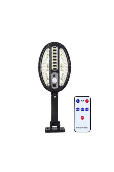 NEXTLY Lampa solara de exterior cu telecomanda NEXTLY, 66 leduri SMD, lumina alb rece,ABS, HB-8188B, negru
