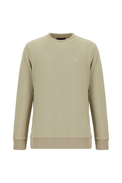Kiğılı Crew Neck Regular Fit Cotton Embroidered Sweatshirt