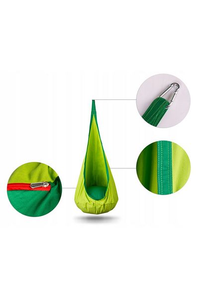ideal STORE Children's hammock The Raven's Nest cocoon type idealSTORE Size 140 x 55 cm, Solid material, Includes