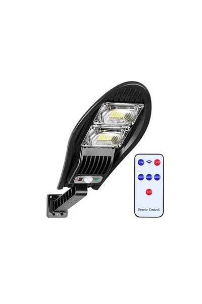 NEXTLY Lampa solara NEXTLY, cu telecomanda, 84 LED-uri SMD, alb rece, waterproof, model W777B, neagra
