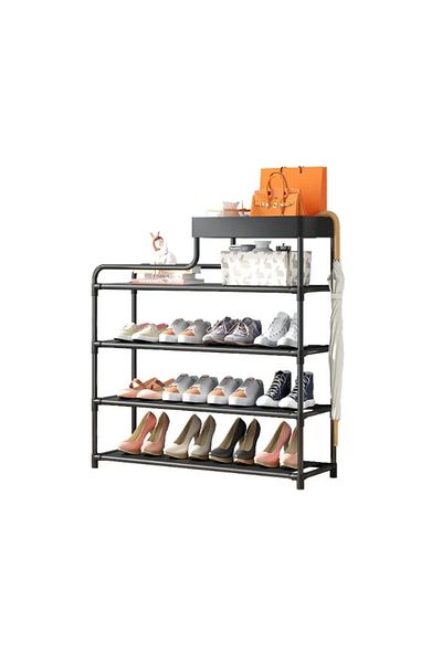 OEM Pantofar negru sase niveluri cu raft superior