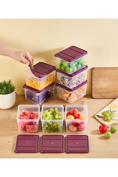 SELKA HOME Selka Nora 8 Pieces Deep 1 Lt. Storage Container