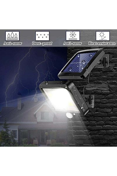 Welora Set 2 X Solar Lamp 100 LED COB, Power 30W, Detachable Panel - 250 x 250 x 100 mm
