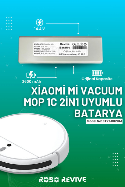 Robo Revive Xiaomi Mi Vacuum Mop 1c 2in1 Uyumlu Batarya (ORJİNAL KAPASİTE) 26...