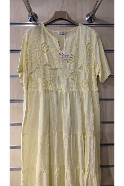 Park Moda Dress Italian Cotton Daisy Lace