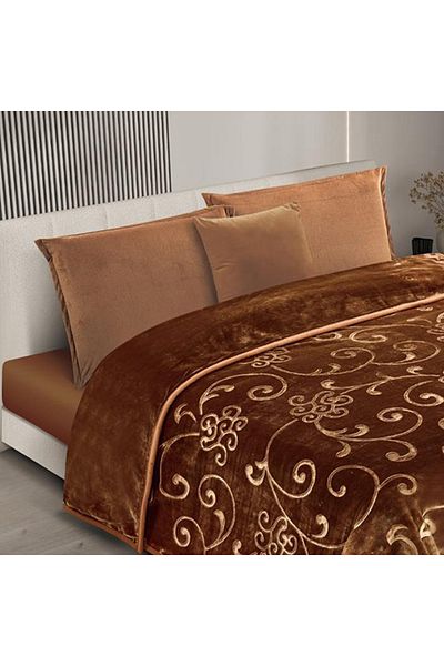 XI DUO 6 kg double winter blanket, plain, engraved, with a super soft texture, size 200 x 240 cm