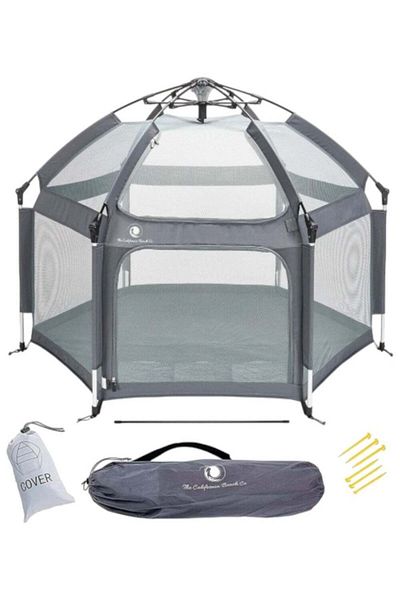 Toybox Portable Lightweight Premium Indoor and Outdoor Baby Playpen, Pop Up Pack and Play Toddler Play Yard
