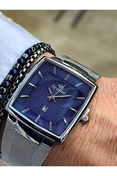Bentini Guaranteed Waterproof Stainless, Colorfast Steel Cord Steel Case Men's Wrist Watch