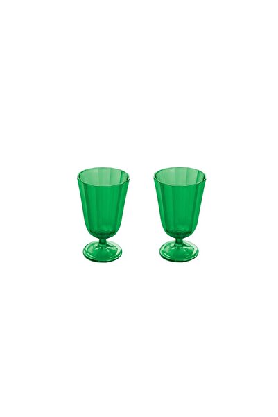 Porland MOROCCO KISA AYAKLI BARDAK YEŞİL 2'Lİ