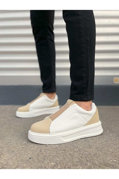 Zerenyus Jy007 Alba Elastic Casual Men's Sneaker - Beige/White