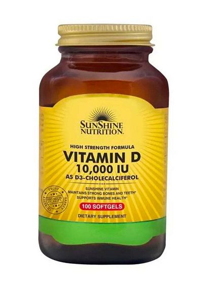 Sunshine Nutrition Vitamin D 10000 IU 100 Softgels