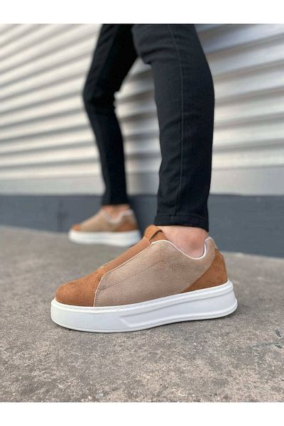 Zerenyus Jy007 Alba Elastic Casual Men's Sneaker - Tan/Mink
