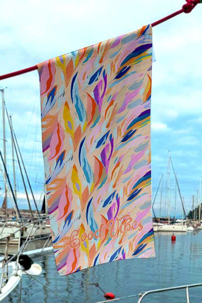 REMSA Patterned Sea Pool Beach Towel 097 Orange