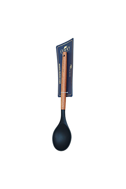IVORY Wooden Handle Silicone Spoon