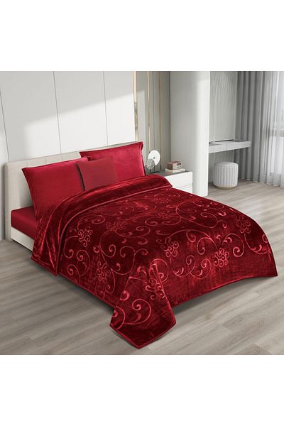 XI DUO 6 kg double winter blanket, plain, engraved, with a super soft texture, size 200 x 240 cm