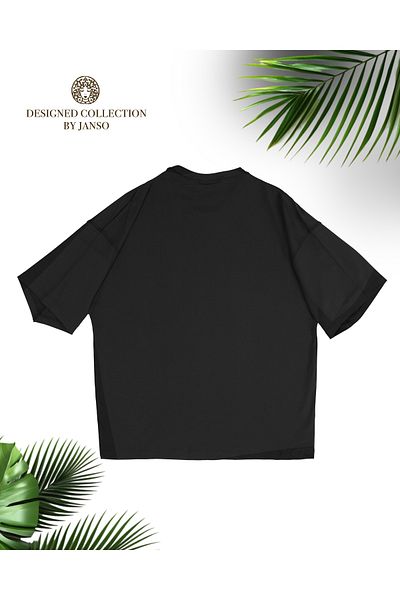 JANSO GROUP -Women's Lolo Printed Short Sleeve Tshirt Large Size Oversize Cotton