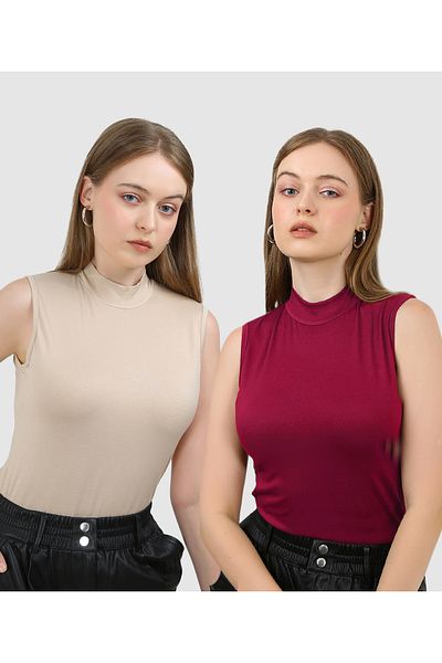 JustMORE Body fără mâneci din 2 piese pentru femei