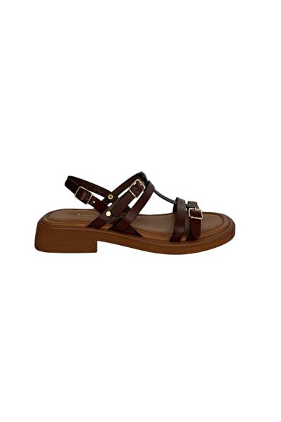 KEMAL TANCA 862 Neta-8 Women's Khaki Leather Sandals
