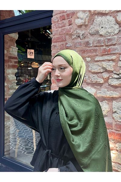 hijabchi Εθνικό Τζακάρ Εσάρπα Μοτίβο Αστερίας Ιβύς -
