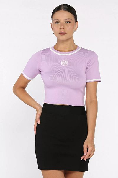 GÜLSELİ Γυναικεία πλεκτή μπλούζα Lycra με λεπτομέρεια κέντημα με λαιμόκοψη