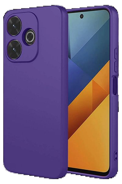 CepteToptan حافظة هاتف Xiaomi Redmi 13 4G من السيليكون المخملي الداخلي - أرجواني - MKİ3870-8561