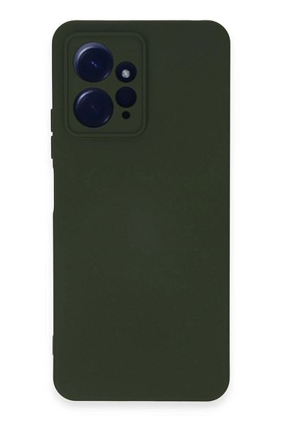 CepteToptan حافظة هاتف Xiaomi Redmi Note 12 4G من السيليكون المخملي الداخلي - أخضر داكن - MKİ4532-1828