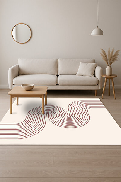 SÜNGERSAN Modern Pastel Renk Tonlarında Kaymaz Yıkanabilir Halı Kaymaz Salon ...