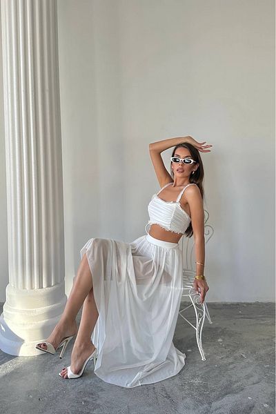 Neşeli Butik Transparent Double Suit with Women's Bustier Nbdf070