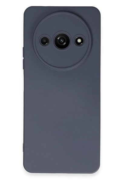 CepteToptan حافظة هاتف Xiaomi Redmi A3 4G من السيليكون المخملي الداخلي - رمادي - MKİ5682-6756