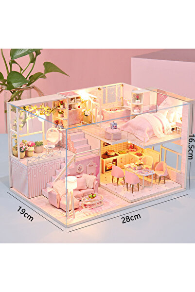 Choice JTM035-B with cover Doll House Kit 3D Wooden Mini DollHouse Assembly B...