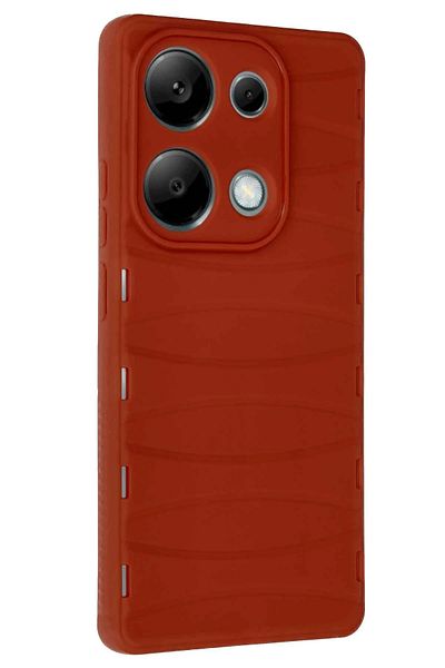 CepteToptan غطاء حماية سيليكون لهاتف Xiaomi Redmi Note 13 Pro 4G من Bibercas - أحمر - MKİ4101-3409