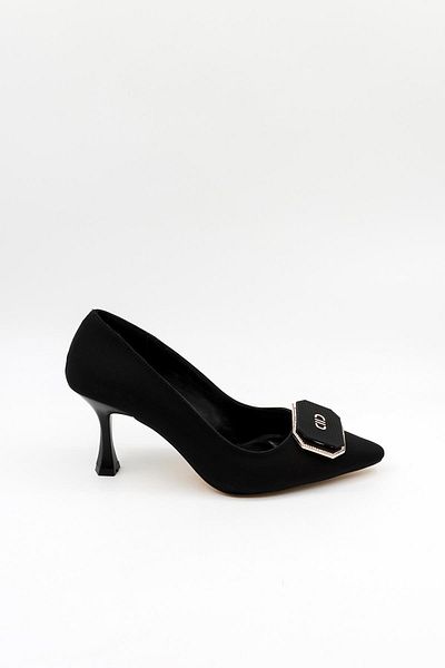 Park Moda Buckle Shoes Pm439 Black Nubuck